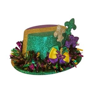 Glittery Mardi Gras Top Hat